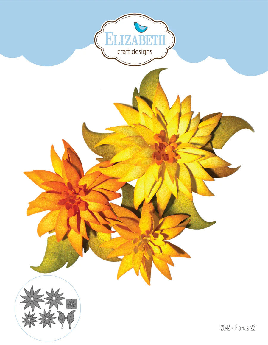 Elizabeth Craft Designs Florals 22 stempelset